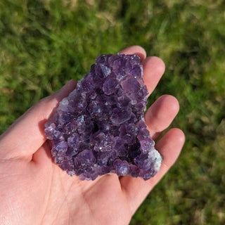 A beautiful deep purple amethyst cluster