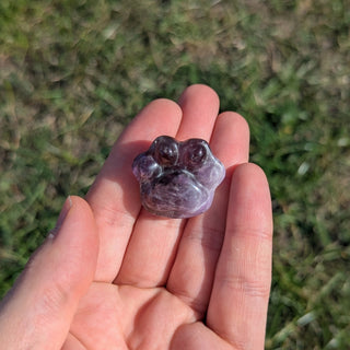 Amethyst carved crystal paw