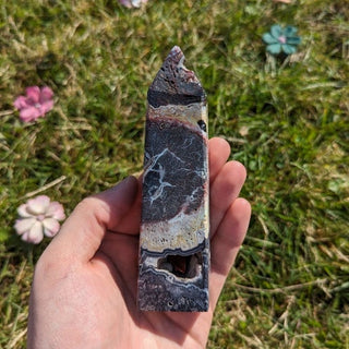 A beautiful crazy lace agate tower