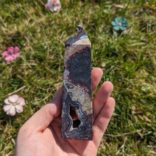 A beautiful crazy lace agate tower