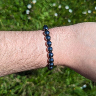 A beautiful metallic looking hematite bracelet