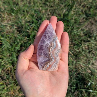 Lace amethyst carved crystal flame