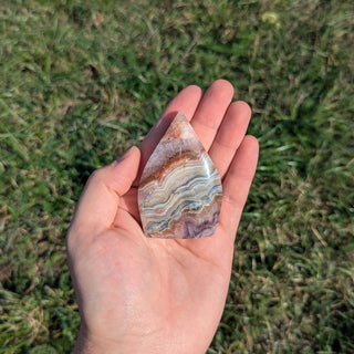 Lace amethyst carved crystal flame