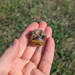 Tiger's eye carved crystal paw