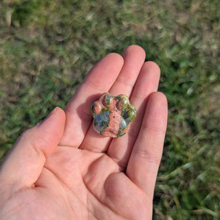 Unakite carved crystal paw